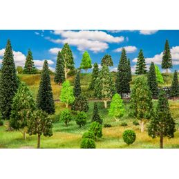 Arbres forêt mixte assort 50 pcs