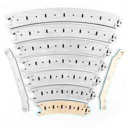 Gabarits-pistes courbes R2/R3 avec substrat H0 6 pcs