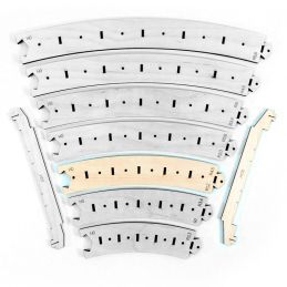 Gabarits arc.tracks R1/R2:R4/R5 avec substrat H0 6 pcs