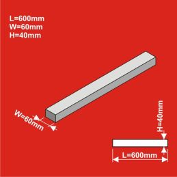 H0 Remblai ferroviaire droit 600x60 hauteur 40 mm 4 pcs