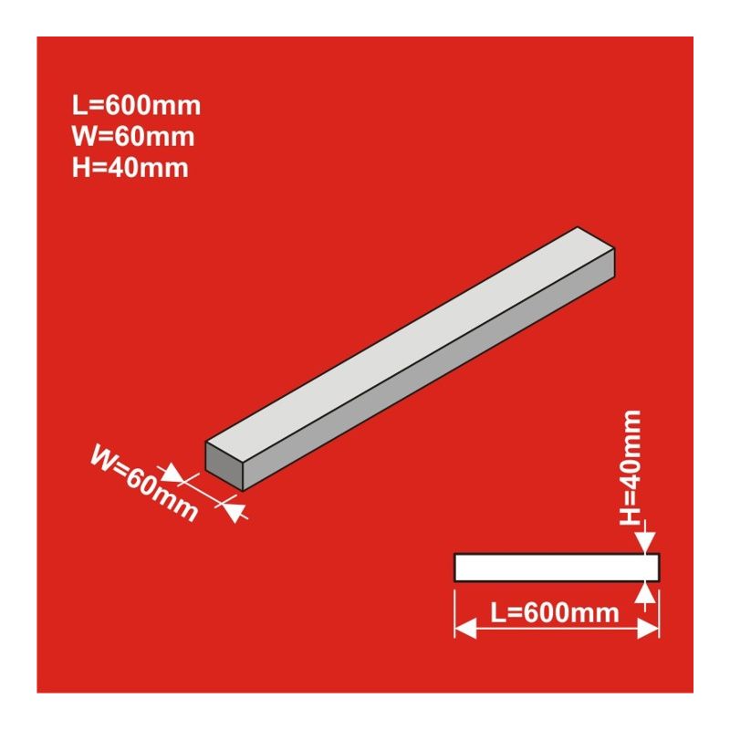 H0 Remblai ferroviaire droit 600x60 hauteur 40 mm 4 pcs