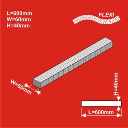 H0 Remblai ferroviaire FLEXI 600x60 hauteur 40 mm 4 pcs