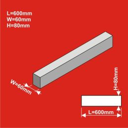 H0 Remblai ferroviaire droit 600x60 hauteur 80 mm 2 pcs