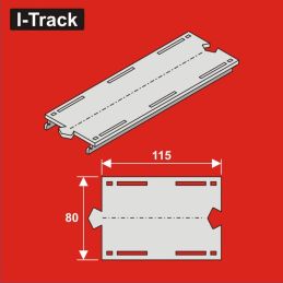 H0 Segment droit 1 rail 80x115mm 6 pcs