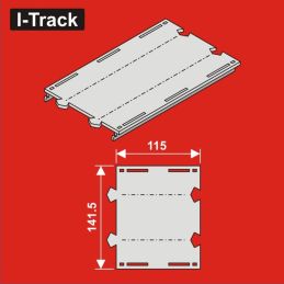 H0 Segment droit 2 rails 141,5x115mm 6 pcs