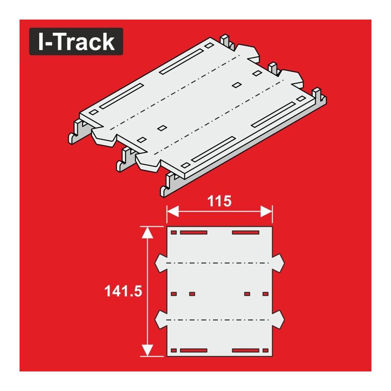 RÉDUCTION H0 2 rails 141,5x115mm 1pc