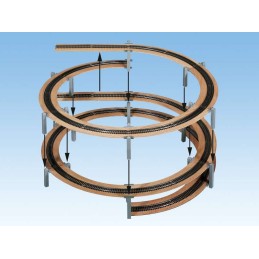 Rampe LAGGIES Basic Helix, rayon de voie 554/619 mm, voie simple ou double
