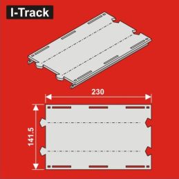 H0 Segment droit 2 rails 141,5x230mm 6 pcs