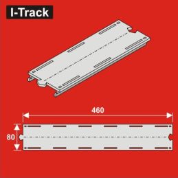 H0 Segment droit 1 rail 80x460mm 4 pcs