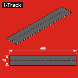 Plateau de rail H0 plat 460x70x5mm, 1 rail 12 pcs