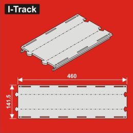 H0 Segment droit 2 rails 141,5x460mm 4 pcs