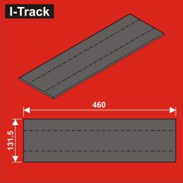 Base de rail H0 460x131,5x5mm, 2 rails 12 pcs