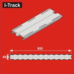 H0 Segment droit 1 rail 80x920mm 2 pcs