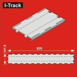 H0 Segment droit 2 rails 141,5x920mm 2 pcs