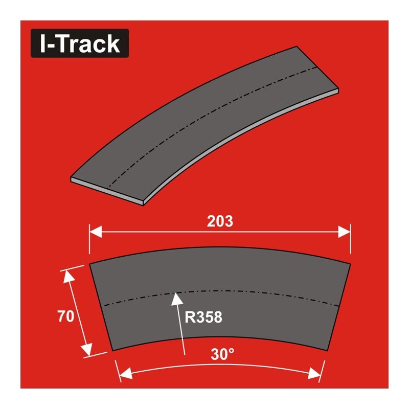 Dortoir H0. arc de sous-couche Dortoir H0. arc de sous-couche Ra358x70x5mm, 30°, 1k. 12 pièces, 30°, 1k. 12 pièces