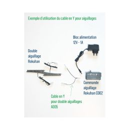 Cable en Y pour double aiguillage - ROKUHAN - A005