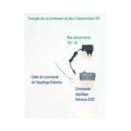 Bloc d'alimentation 12V pour commande aiguillage C002