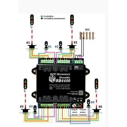 Décodeur d'accessoires polyvalent RailBox Electronics 28 sorties