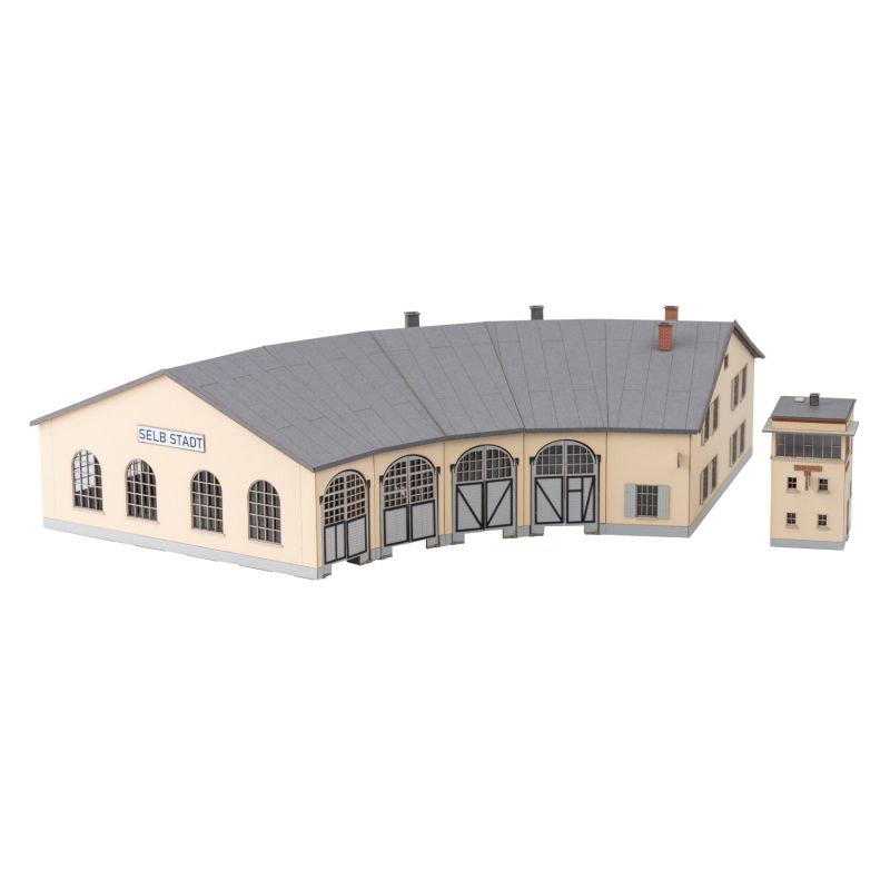 Building Kit for "Selb" Locomotive Roundhouse and "Selb City" Signal Tower Building Kit for "Selb" Locomotive Roundhouse and "Selb City" Signal Tower