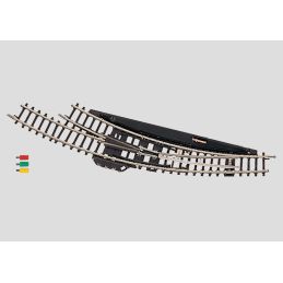 Aiguillage électromagnétique courbe Märklin à droite rayon 195 mm