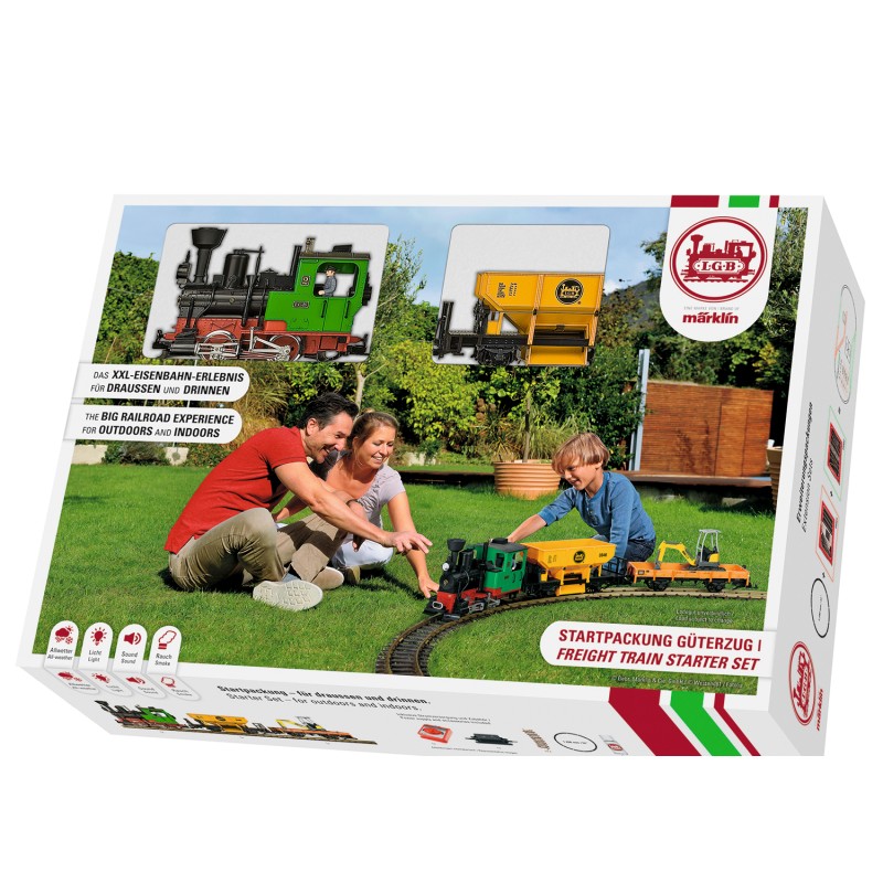 LGB Train de jardin ou d'interieur Train miniature Kit de démarrage de train de marchandises pour trains miniatures