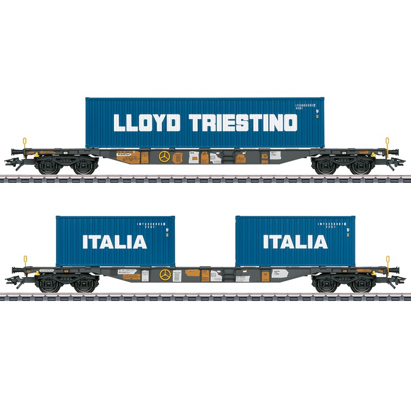 Ensemble de wagons de transport de conteneurs de type Sgns