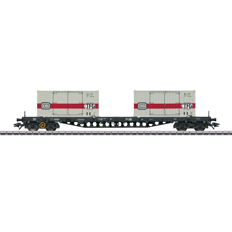 Wagon plat type Sgs 693 pour conteneurs.