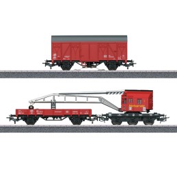 Märklin Start up - Coffret de wagons-grues de dépannage des pompiers