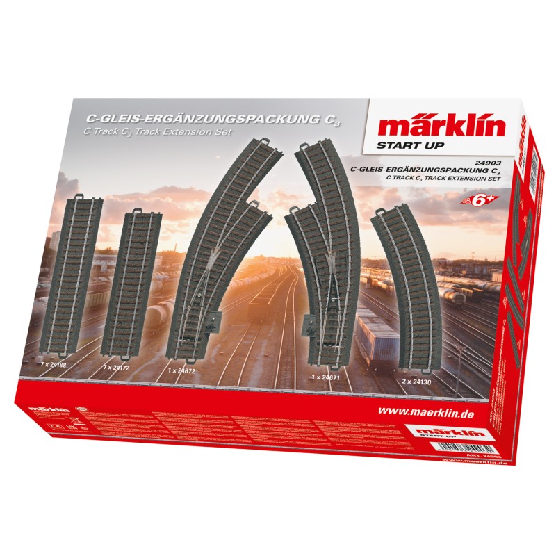 Train électrique Märklin Coffret d'extension C3 pour voie C