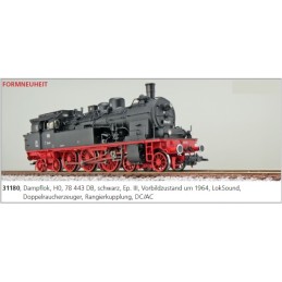 Locomotive vapeur, H0, 78 149 DRG, noire, Epoque II, LokSound, Dualsmoke, Attelage automatique, DC/AC