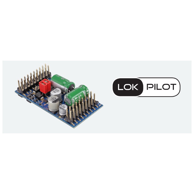 Train électrique, LokPilot 5 L DCC/MM/SX/M4, Stiftleiste avec adaptateur, jauge 0, G, I