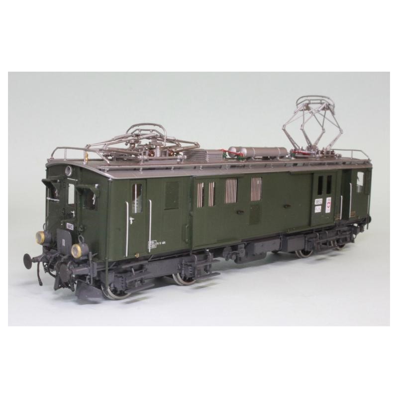 Train electrique, Fulgurex SBB/CFF De 4/4 no 831 "Le Brassus", grosser Schneeräumer, 1 Panto, vert/grün, ca. 1944