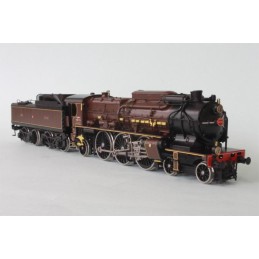 Train electrique, locomotive NORD 231 no 3.1243 "Cercueil", version d'origine, réchauffeur, tendre 37 m3, brun (chocolat), filet
