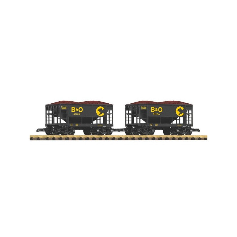 Set 2 Wagons de vrac B&O