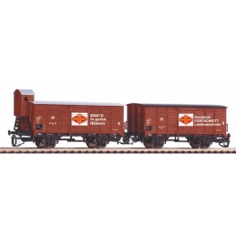 Set 2 wagons couverts G02 DR