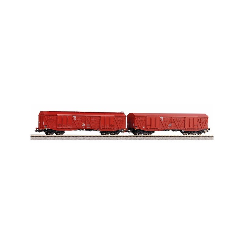 Set 2 wagon couv bogies