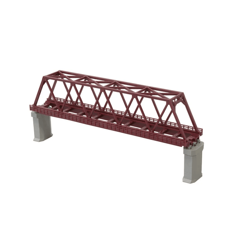 Pont à caissons, 1 voie, 220 mm, rouge, sans voie