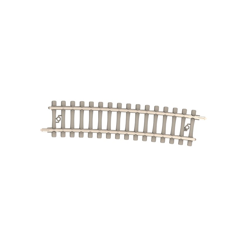 Rail courbe Minitrix avec traverses béton rayon 492,6 mm