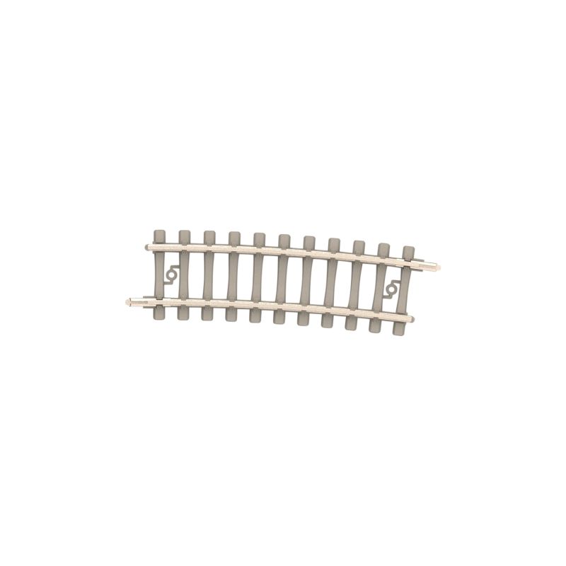 Rail incurvé Minitrix avec attaches pour béton Rayon 362,6 mm / 14-1/8