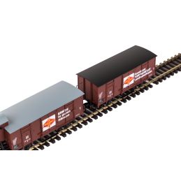 Set 2 wagons couverts G02 DR