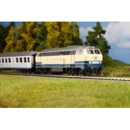 Loco diesel BR216 beige/blanc