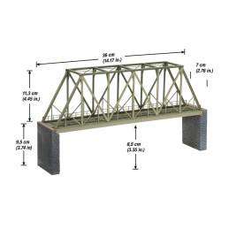 Pont à poutres en treillis