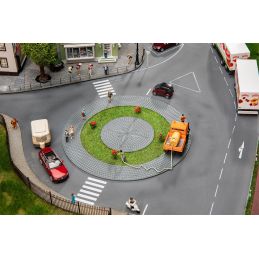 Rond-point et terre-plein central