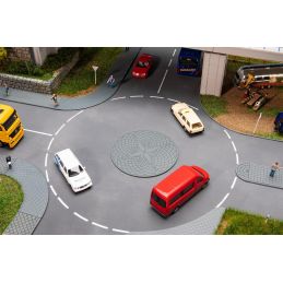 Mini rond-point et terre-plein